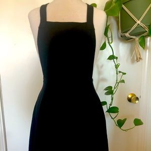 ASOS pinafore black overall dress size us 8, uk 12, eu 40 Retro, cottagecore